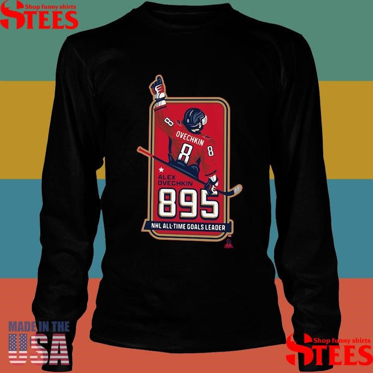 Alexander Ovechkin Washington Capitals Youth Nhl All-time Leading Goal Scorer Locker Room Shirts