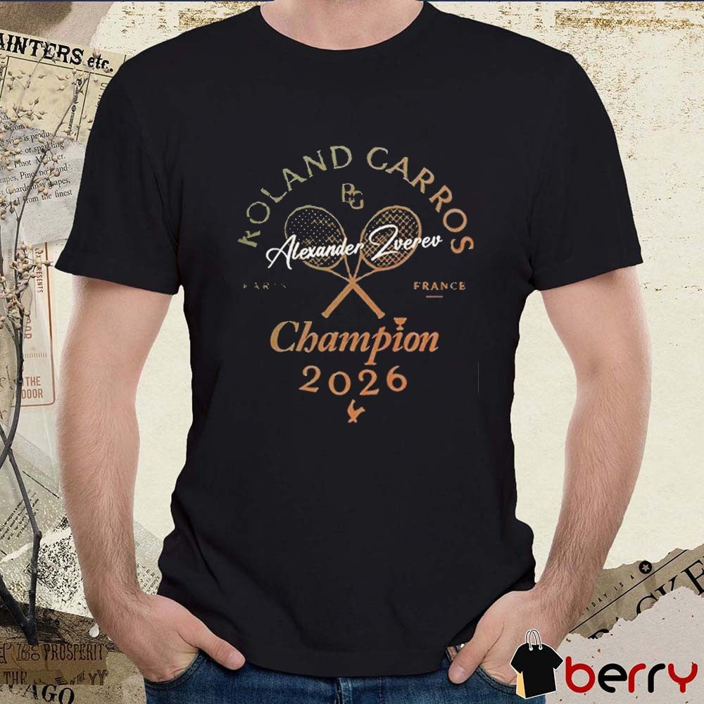 Alexander Zverev Roland Garros 2026 Champion Tennis Paris France t-shirt