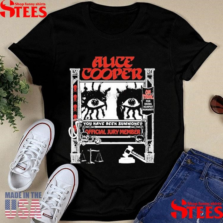 Alice Cooper Jury Summons Itinerary T-shirt