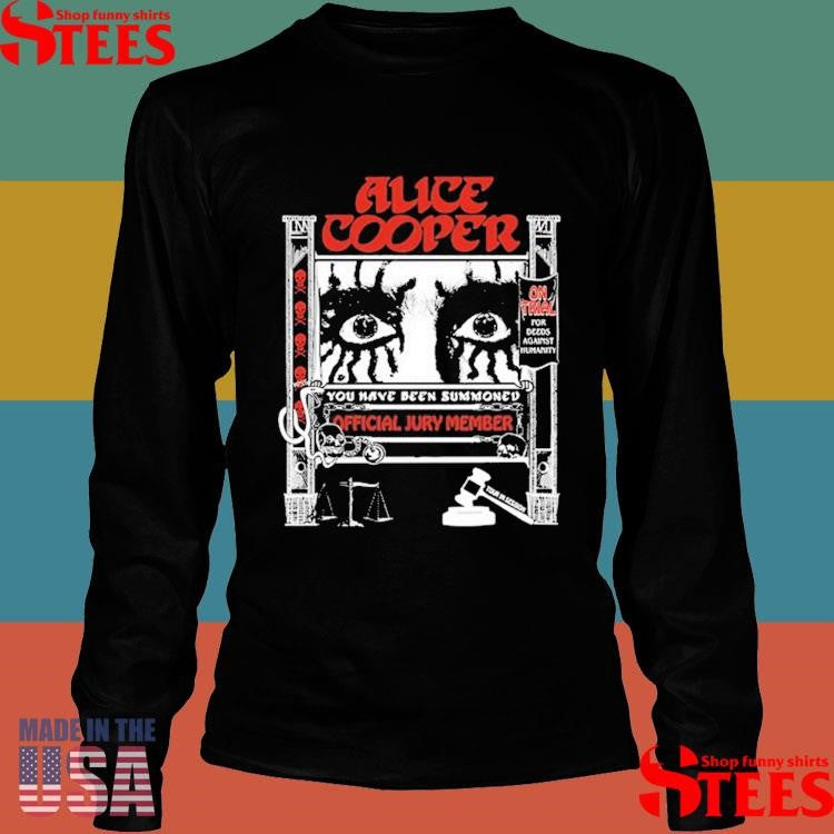 Alice Cooper Jury Summons Itinerary T-shirt
