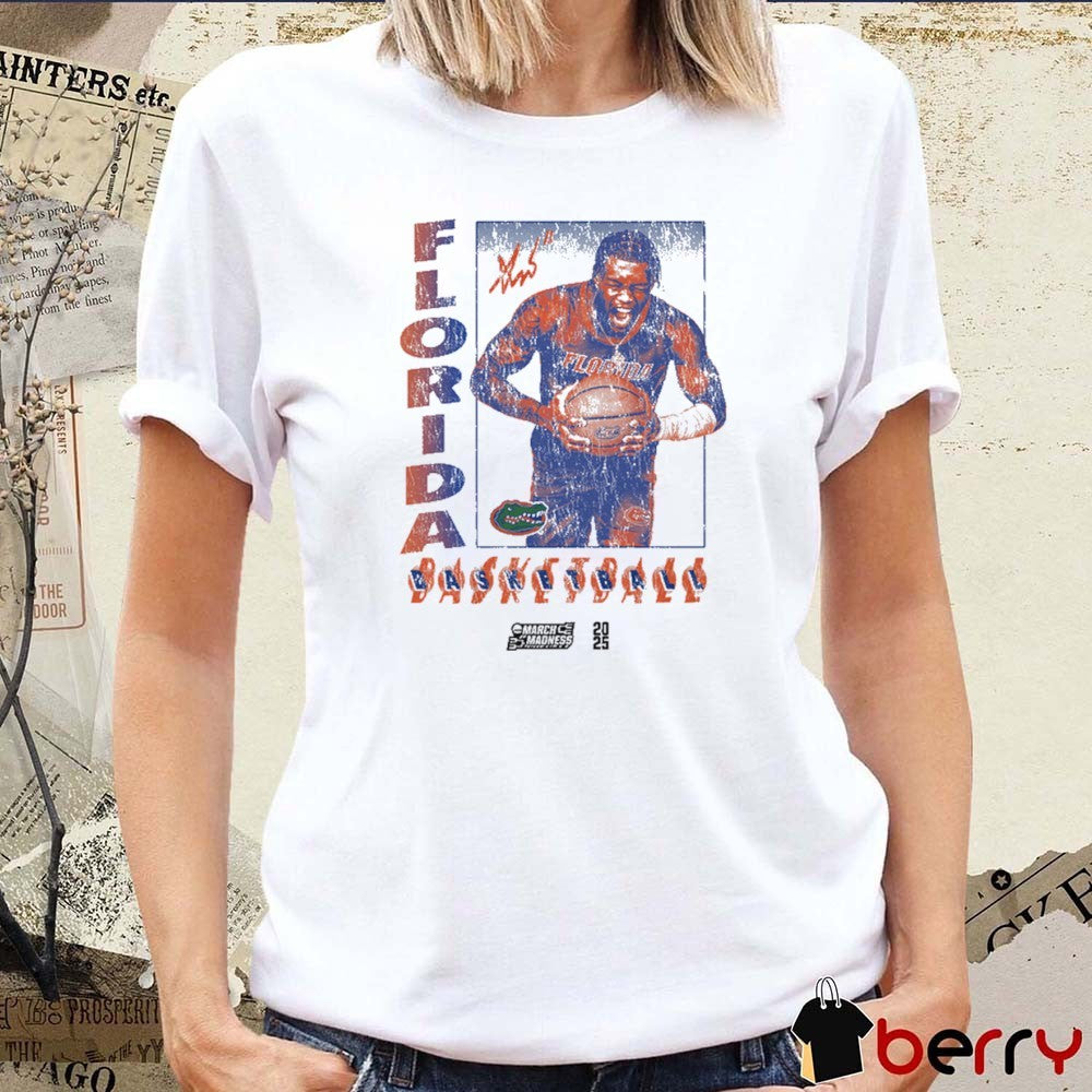 Alijah Martin Box Florida Gators Basketball NCAA March Madness 2025 Vintage Signature t-shirt