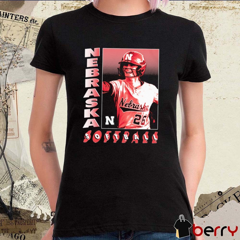 Alina Felix Illustration Nebraska Cornhuskers Softball Graphic t-shirt