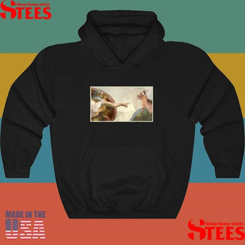 Almighty Slap Funny Cat God Creation Of Adam Meme Jesus Art Shirts