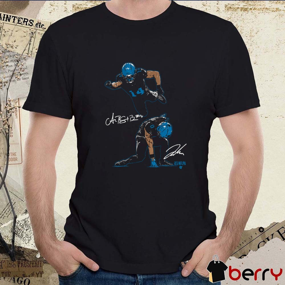 Amon-Ra St. Brown and Jahmyr Gibbs Superheroes Detroit Lions NFL Football Signatures t-shirt