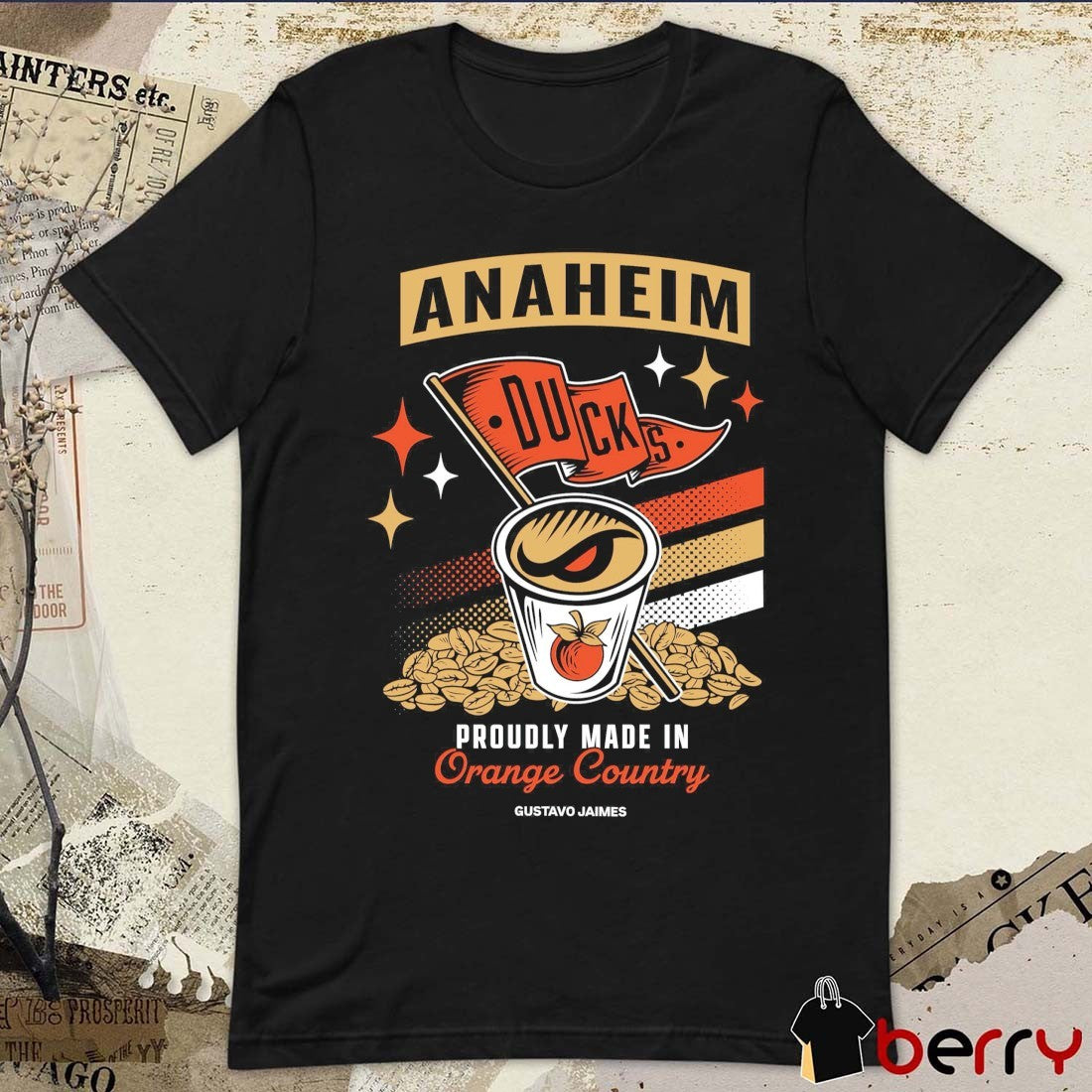 Anaheim Ducks Proudly Made in Orange County Gustavo Jaimes t-shirt