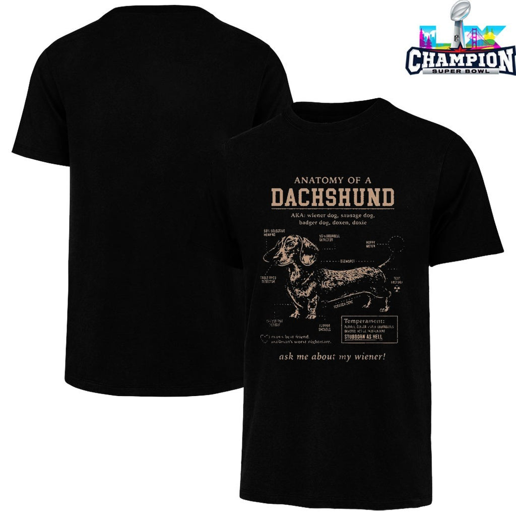 Anatomy Of A Dachshund Ask Me About My Wiener Temperament Schematic T-shirts