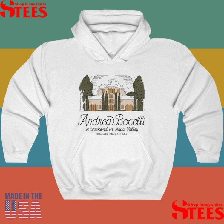 Andrea Bocelli A Weekend In Napa Valley Charles Krug Winery T-shirt
