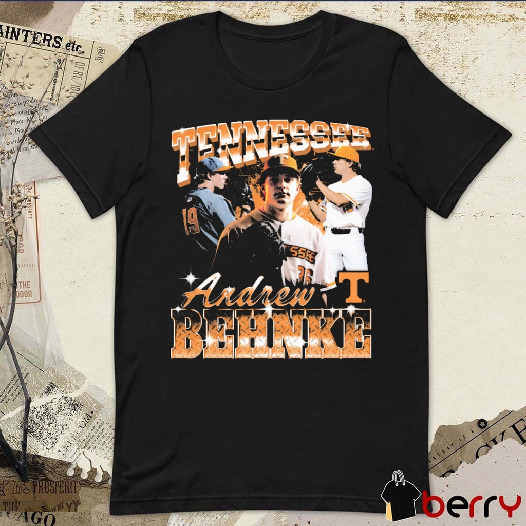 Andrew Behnke Illustrated Tennessee Vols Baseball NCAA Division I t-shirt