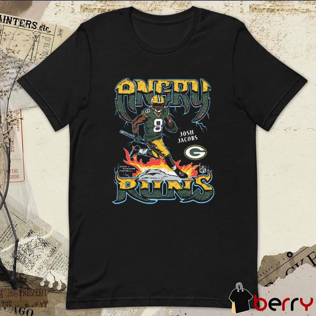 Angry Runs 2024 Green Bay Packers NFL Josh Jacobs Painting t-shirt