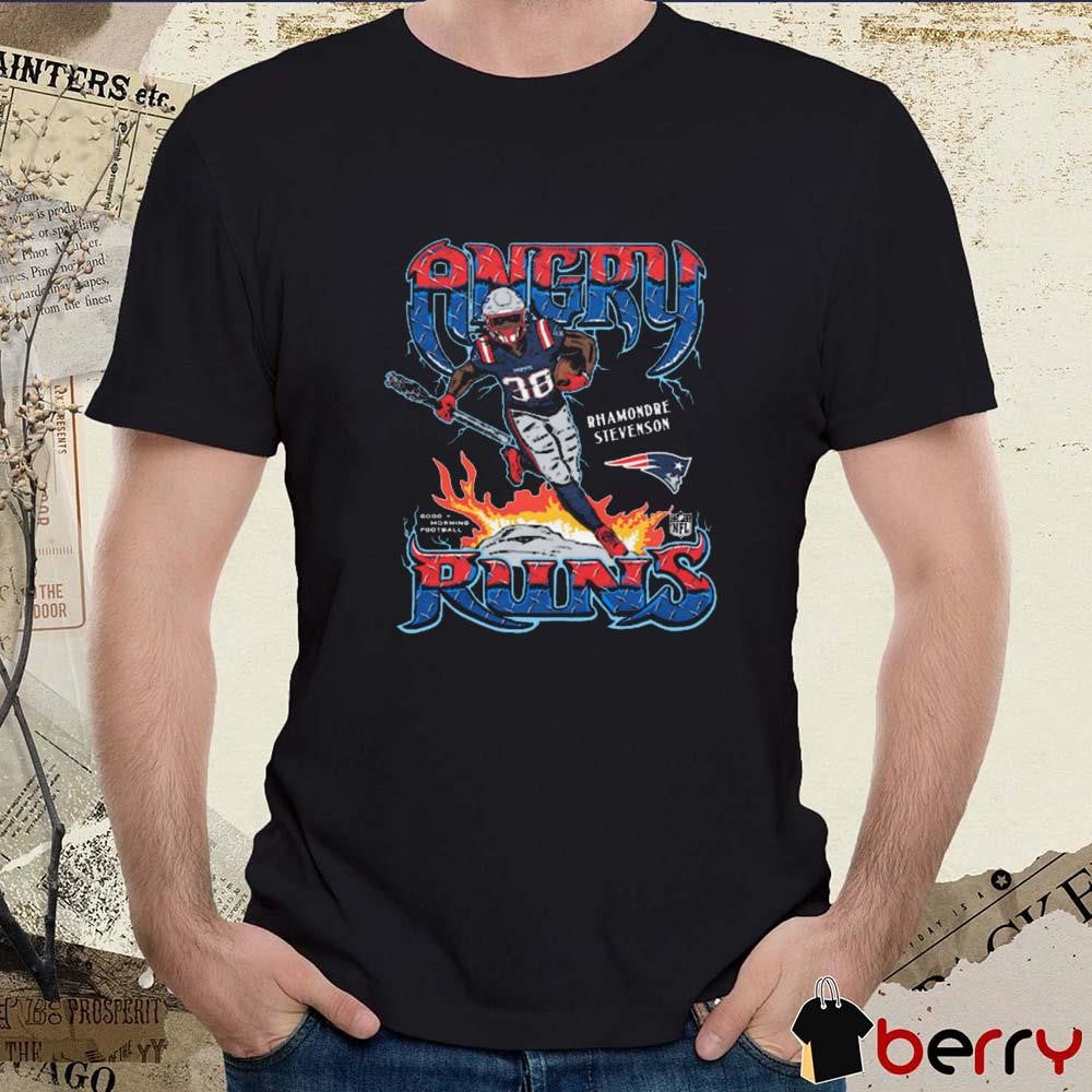 Angry Runs 2024 New England Patriots Rhamondre Stevenson t-shirt