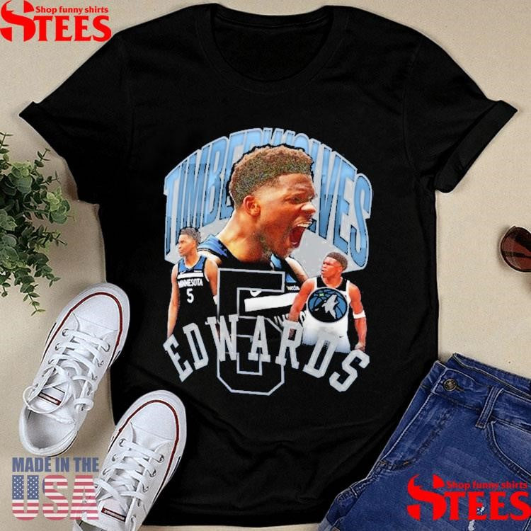 Anthony Edwards Navy Minnesota Timberwolves Notorious 4.0 Shirts