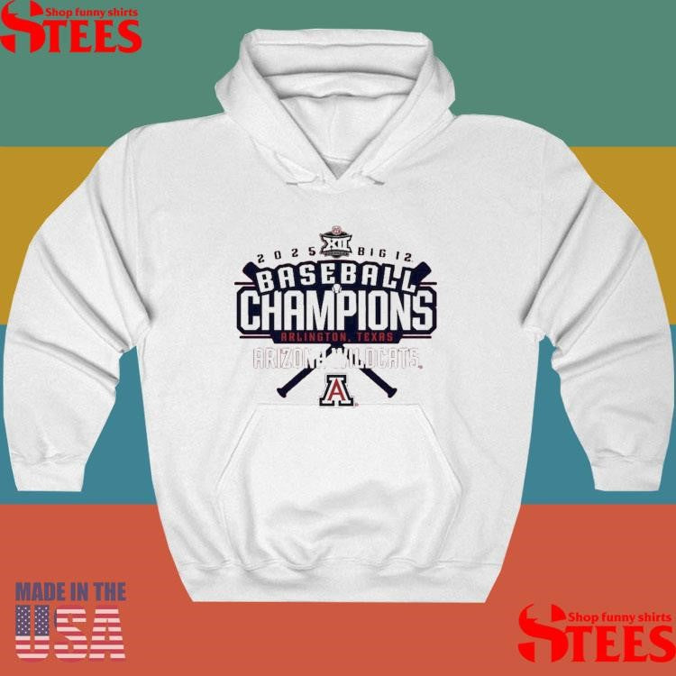 Arizona Wildcats 2025 Big 12 Baseball Conference Tournament Champions Shirts