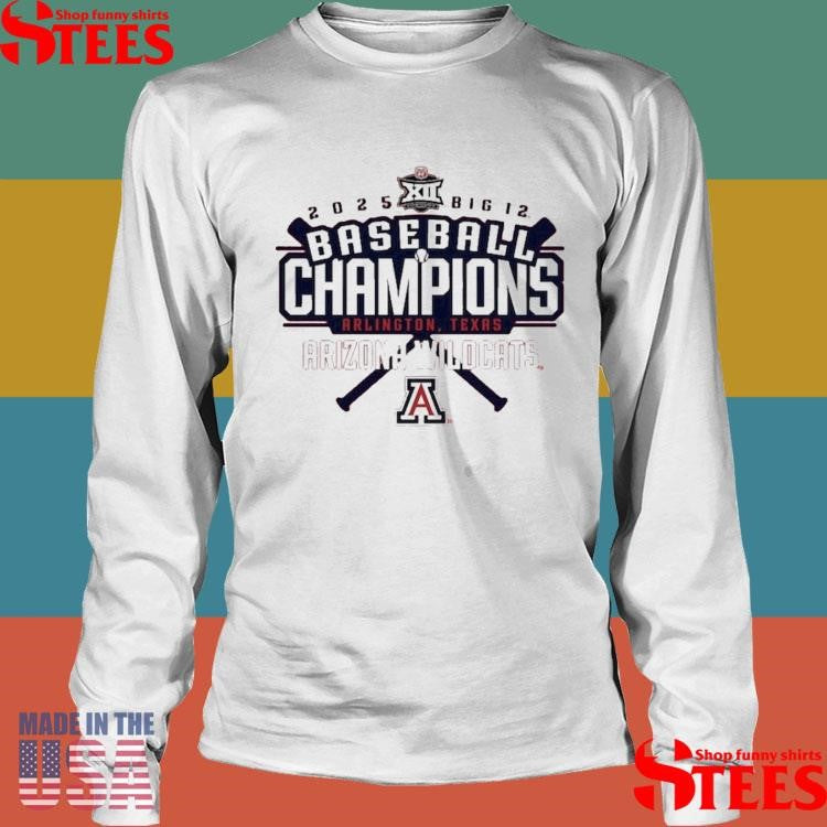 Arizona Wildcats 2025 Big 12 Baseball Conference Tournament Champions Shirts