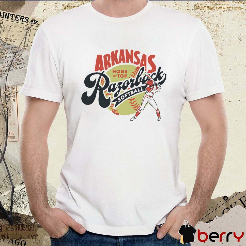 Arkansas Razorbacks Hogs On Top Softball 2025 t-shirt