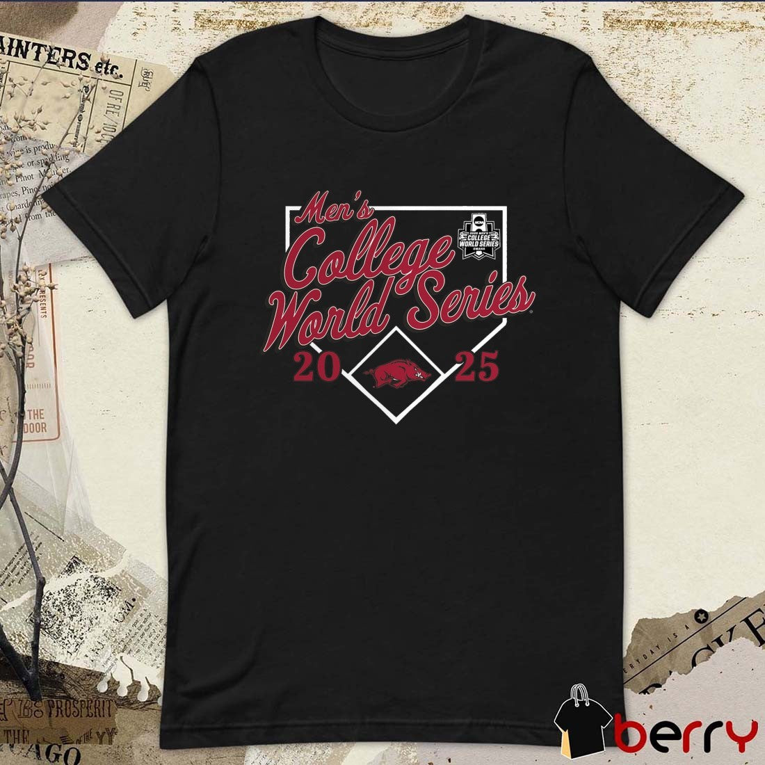 Arkansas Razorbacks NCAA Baseball Men’s College World Series Bullpen Ace 2025 t-shirt