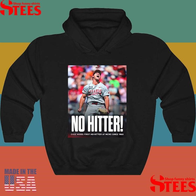 Arkansas Razorbacks No Hitter Gage Wood First No Hitter At Mcws Since 1960 T-shirt