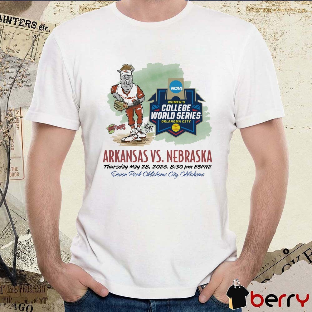 Arkansas Vs Nebraska Thursday May 28 2026 Devon Park Oklahoma City NCAA College World Series t-shirt
