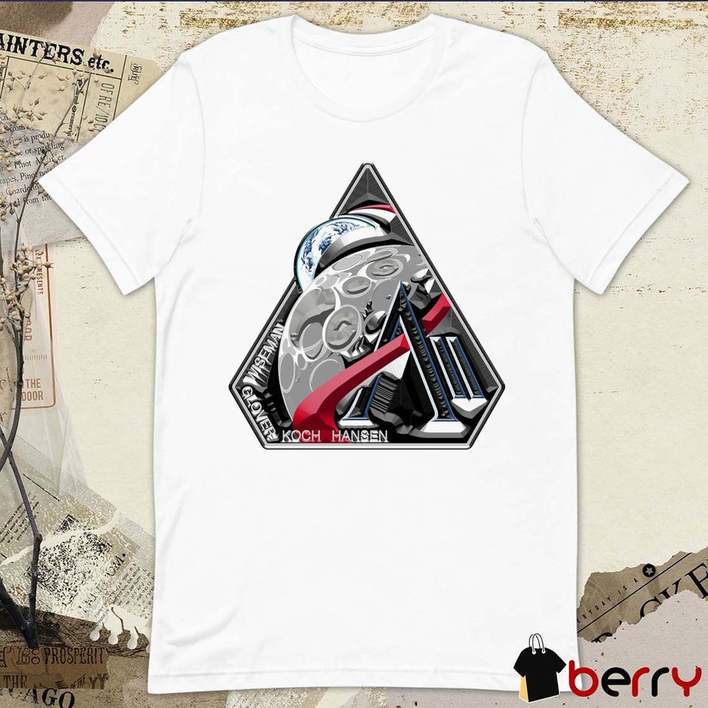 Artemis II NASA Moon In Over 50 Years Glover, Wiseman, Koch, and Hansen 2026 Logo t-shirt