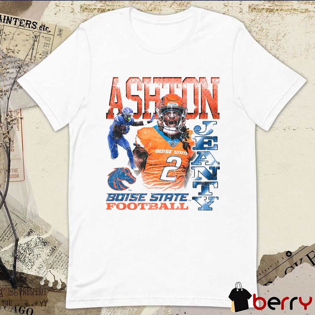 Ashton Deuce Jeanty Boise State Broncos Football Vintage Graphic t-shirt