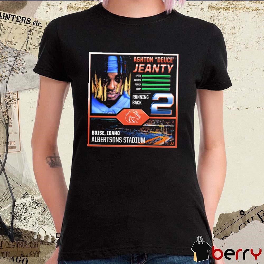 Ashton Deuce Jeanty Boise State Broncos Running Back EA Football t-shirt