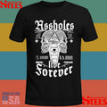 Assroles Live Forever Double Skull Shirts