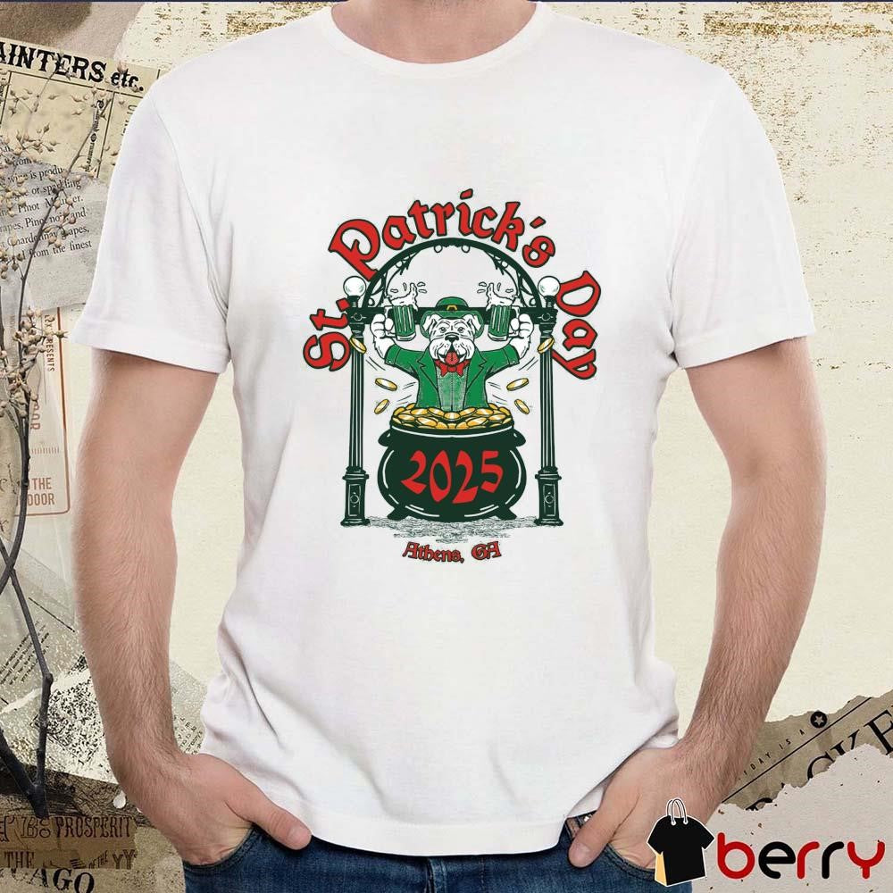 Athens GA Saint Patrick’s Day 2025 Bulldog Graphic t-shirt