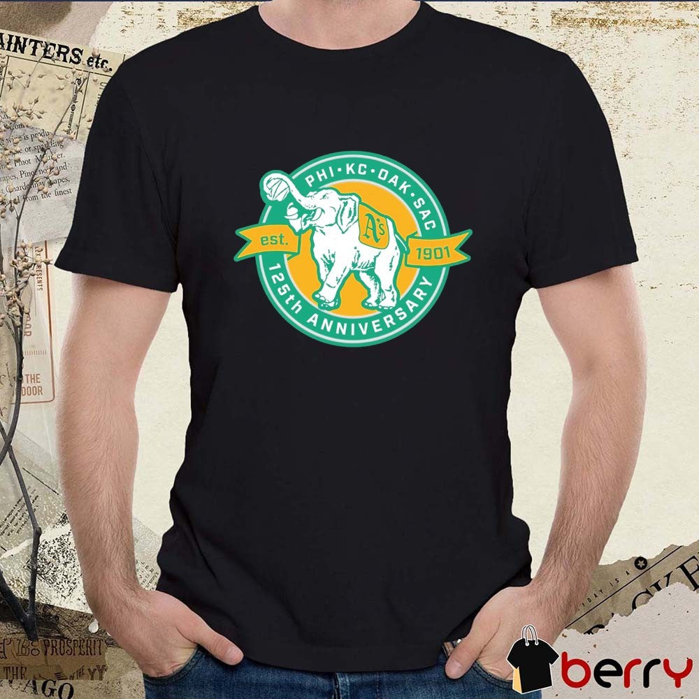 Athletics Phi Kc Oak Sac 125th Anniversary Est 1901 Logo t-shirt