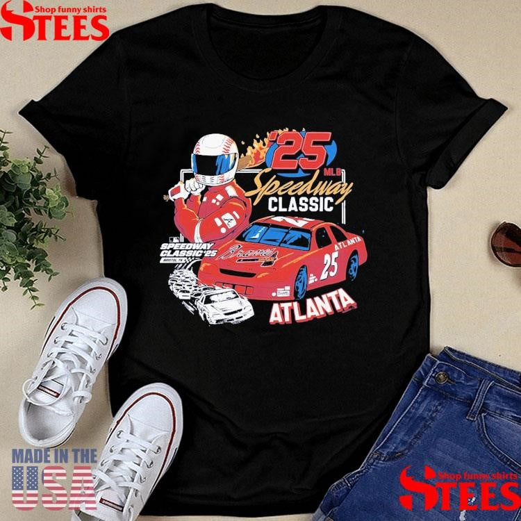 Atlanta Braves 2025 Mlb Speedway Classic Tri-blend Shirts