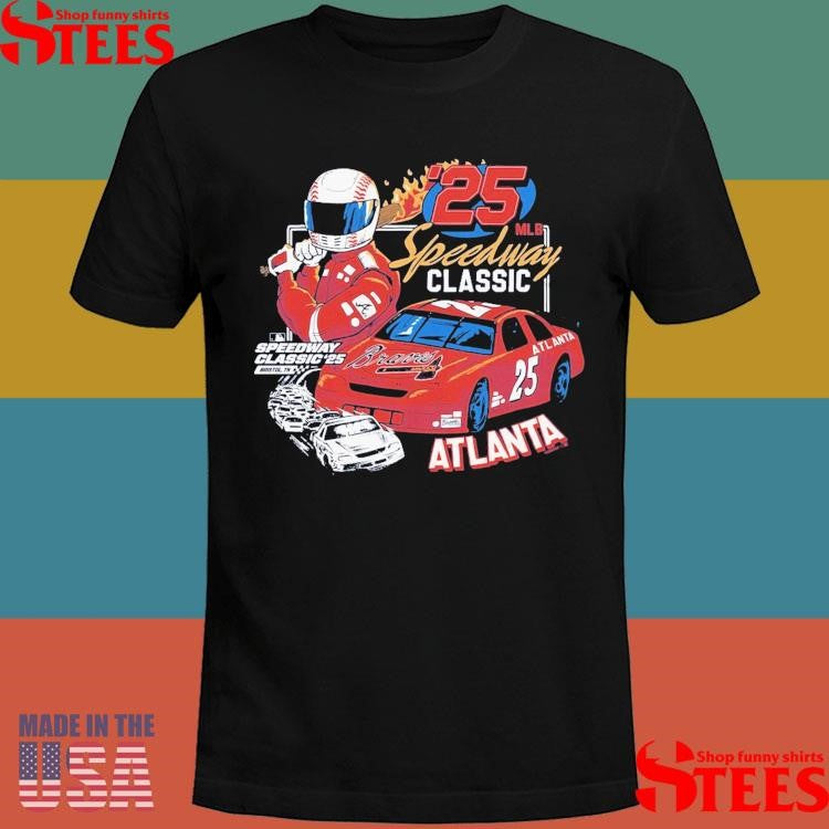 Atlanta Braves 2025 Mlb Speedway Classic Tri-blend Shirts