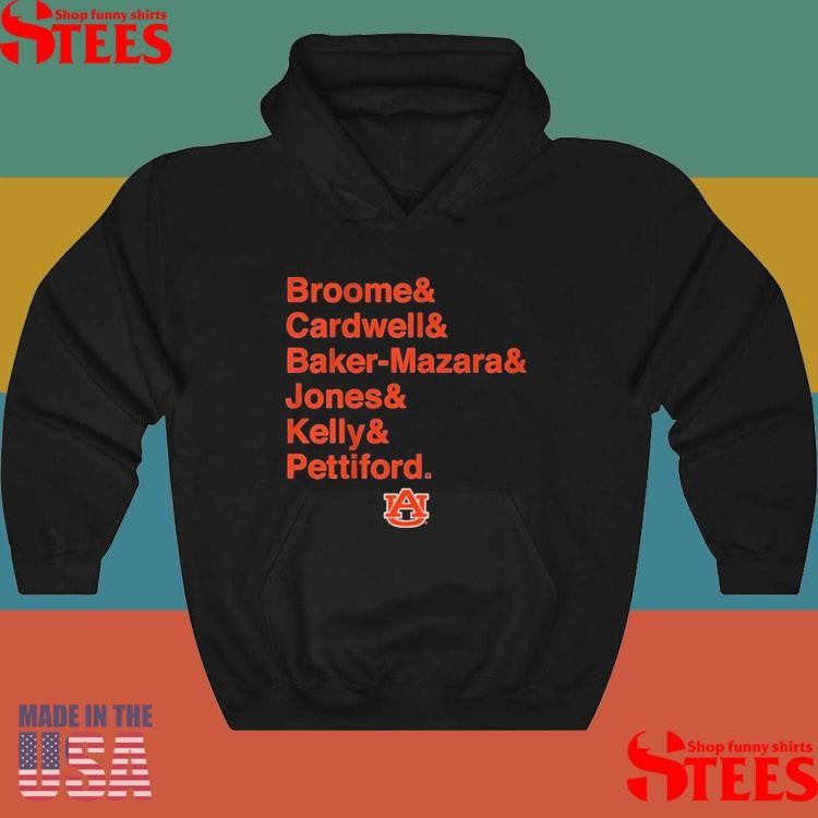 Auburn Basketball Broome & Cardwell & Baker-mazara & Jones & Kelly & Pettiford Shirts