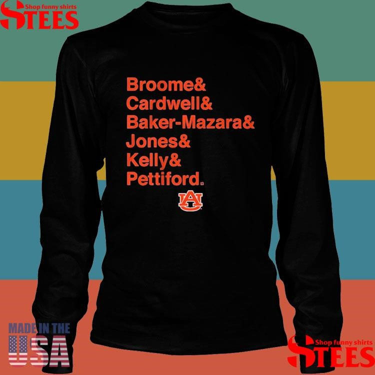 Auburn Basketball Broome & Cardwell & Baker-mazara & Jones & Kelly & Pettiford Shirts