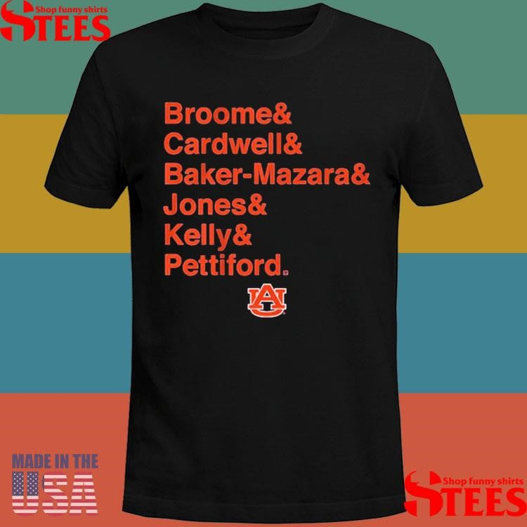 Auburn Basketball Broome & Cardwell & Baker-mazara & Jones & Kelly & Pettiford Shirts