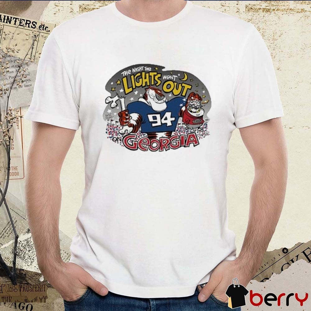 Auburn Tigers Vs Georgia Bulldogs 2025 The Night The Lights Went Out Mascot t-shirt