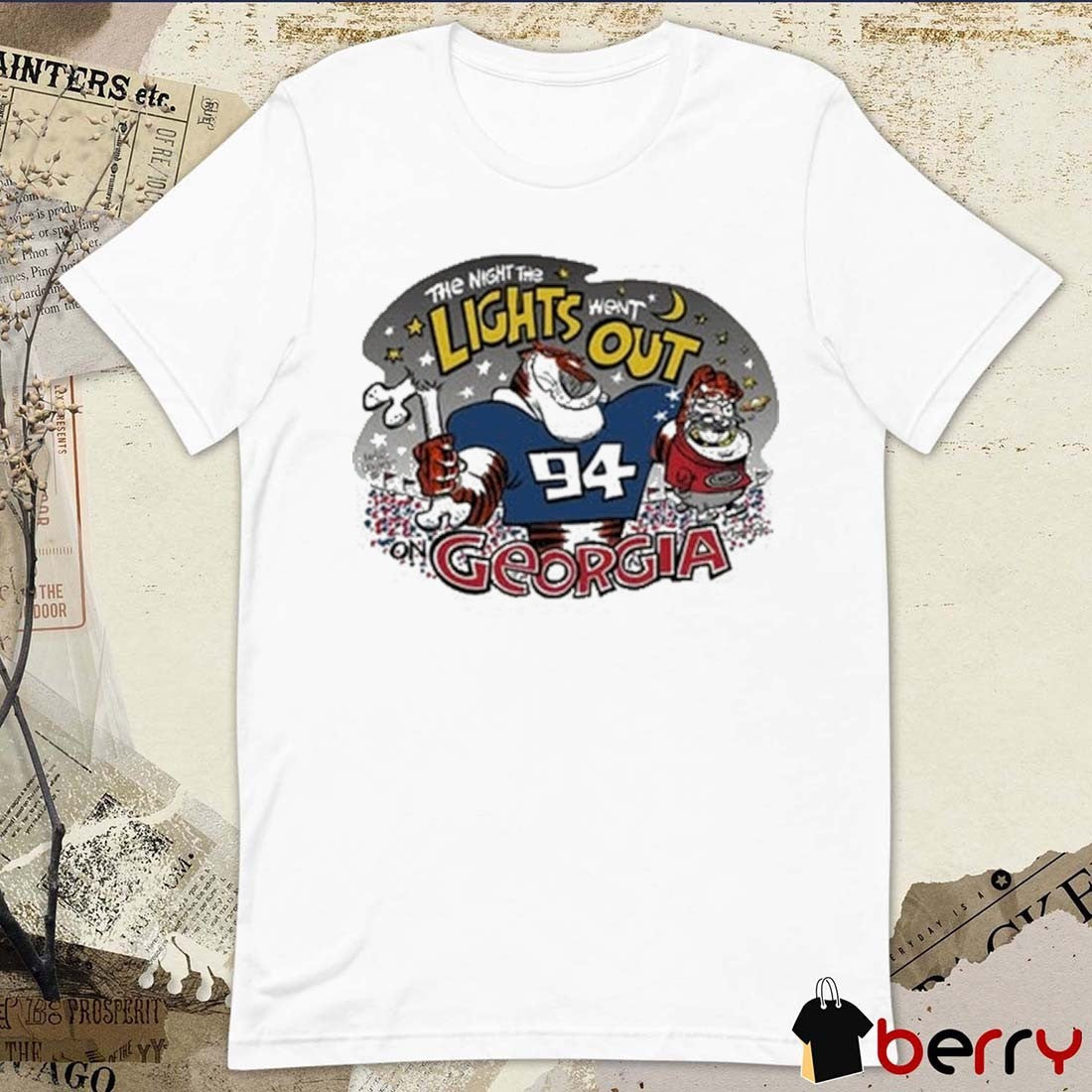 Auburn Tigers Vs Georgia Bulldogs 2025 The Night The Lights Went Out Mascot t-shirt