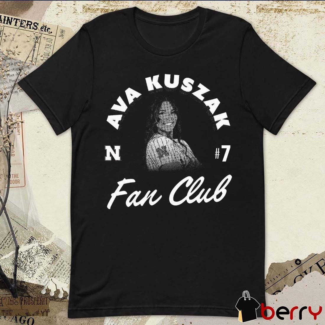 Ava Kuszak Fan Club #7 Nebraska Cornhuskers Softball Graphic t-shirt