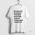 Official Bts Chant Lineup Namjoon Seokjin Yoongi Hoseok Jimin Taehyung Jungkook T-Shirts, Hoodie, Sweatshirt | CiraTrend.com