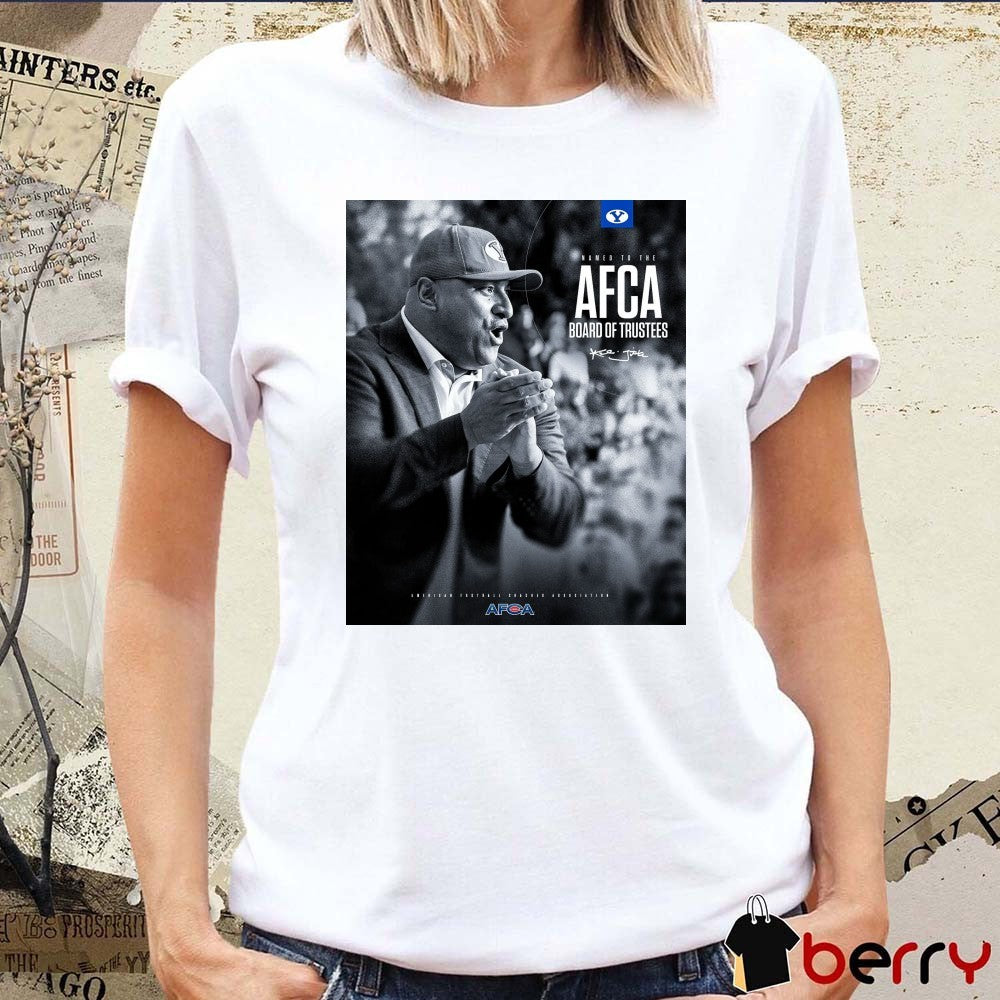 BYU Cougars Football Named To The AFCA Board Of Trustees Signature Poster t-shirt