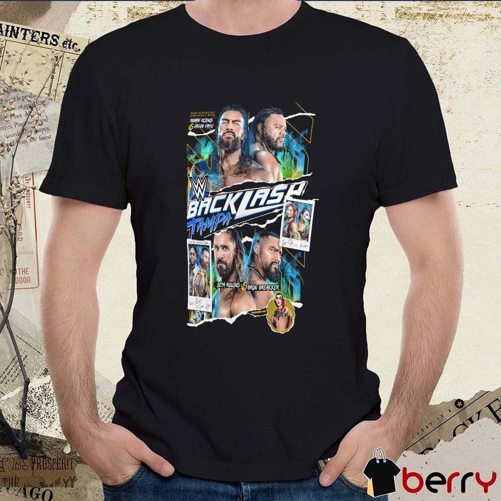 Backlash 2026 Tampa Roman Reigns Vs Jacob Fatu, Seth Rollins Vs Bron Breakker WWE t-shirt