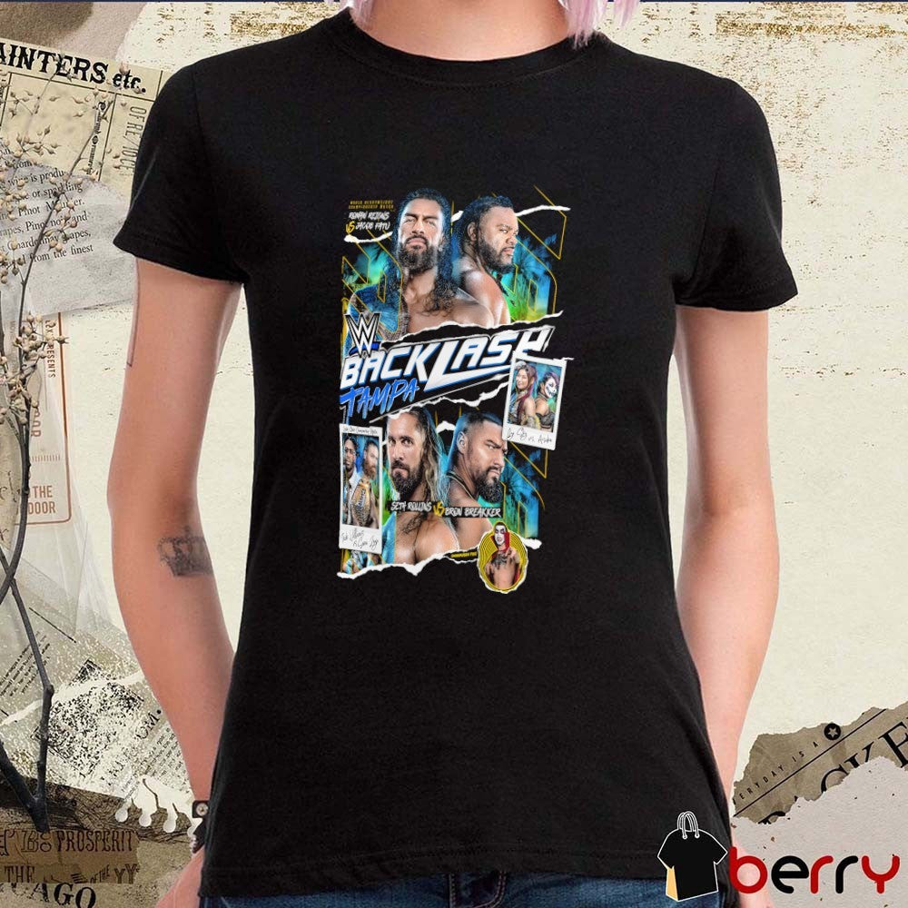 Backlash 2026 Tampa Roman Reigns Vs Jacob Fatu, Seth Rollins Vs Bron Breakker WWE t-shirt