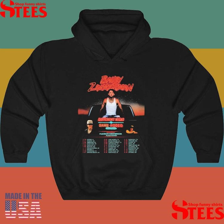 Bailey Zimmerman Different Night Same Rodeo Tour 2026 T-shirt