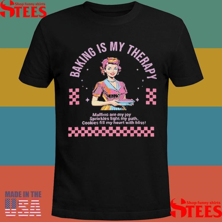 Baking Is My Therapy Cropped T-shirt