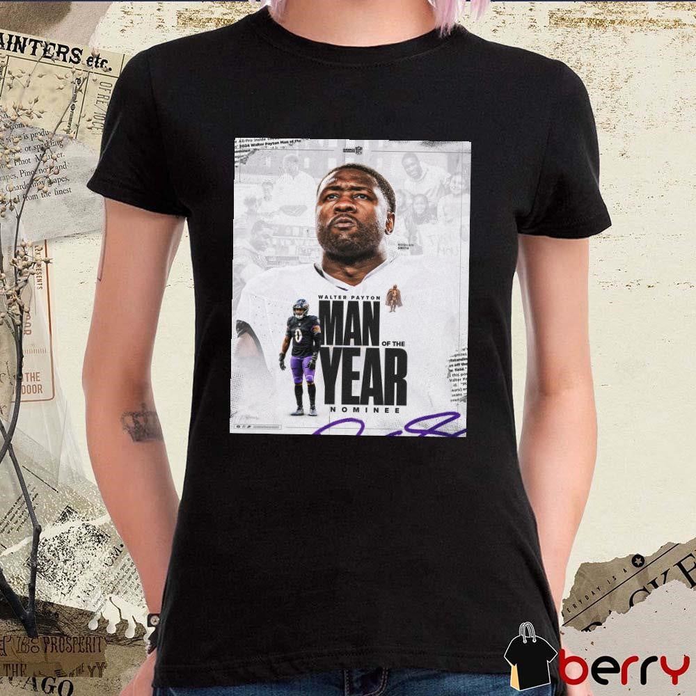 Baltimore Ravens Roquan Smith 2024 Walter Payton NFL Man of the Year Nominee Poster t-shirt