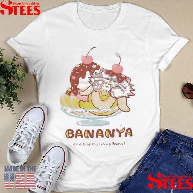 Bananya Ice Cream Sundae Girls Shirts