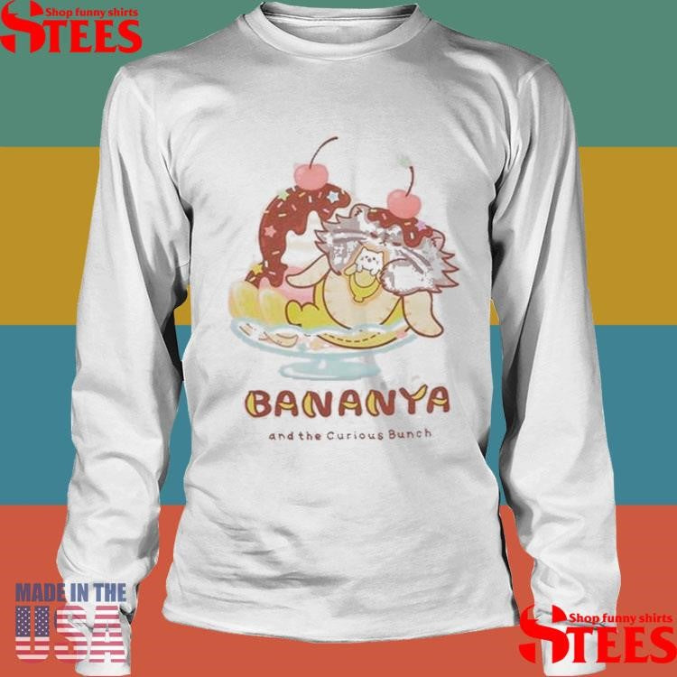 Bananya Ice Cream Sundae Girls Shirts
