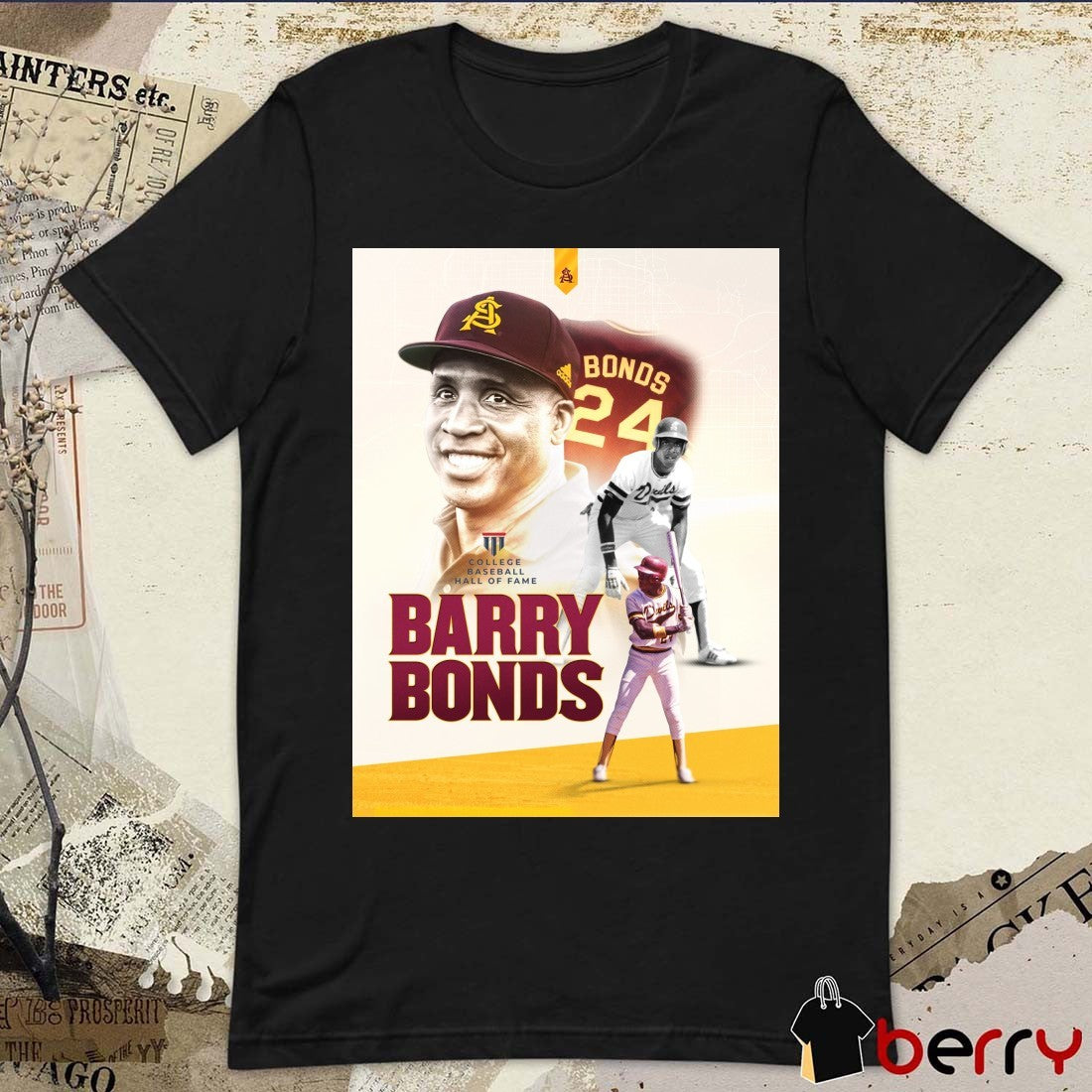 Barry Bonds 2026 College Baseball Hall of Fame Class Arizona State Sun Devils Poster t-shirt
