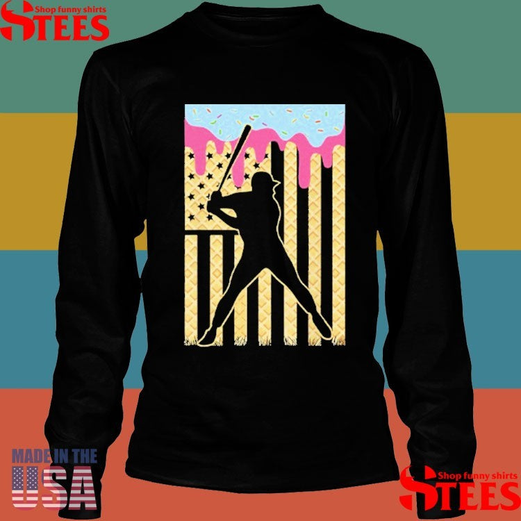 Baseball Ice Cream Drip Shirts