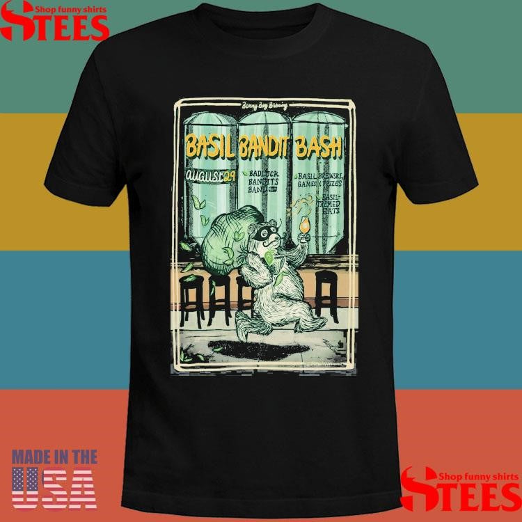 Basil Bandit Bash August 29 2025 Benny Boy Brewing In Los Angeles Ca T-shirts