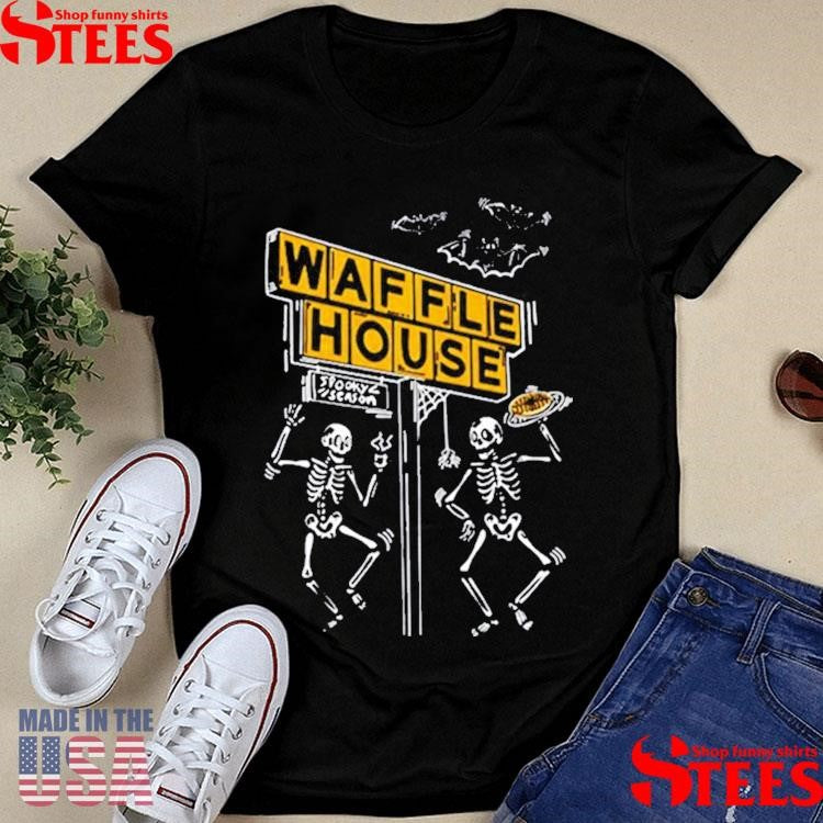 Bats, Bones And Waffles Halloween 2025 T-shirt