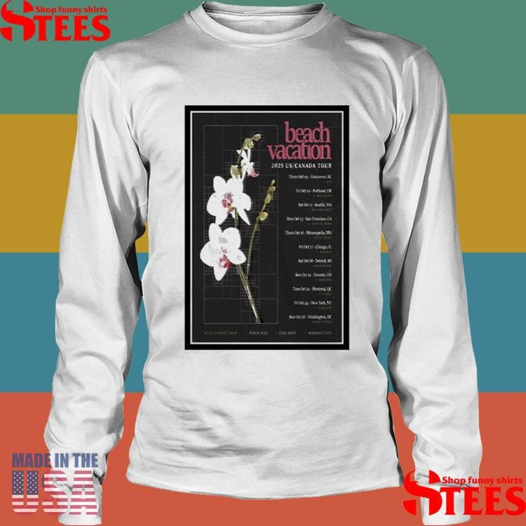 Beach Vacation Us Canada Tour 2025 T-shirt