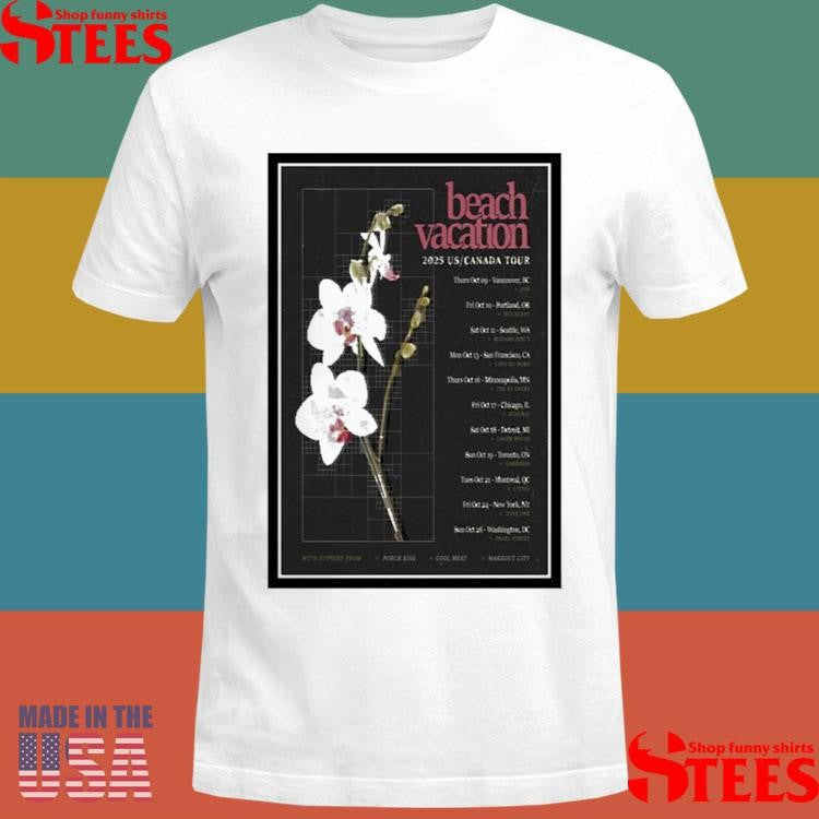 Beach Vacation Us Canada Tour 2025 T-shirt